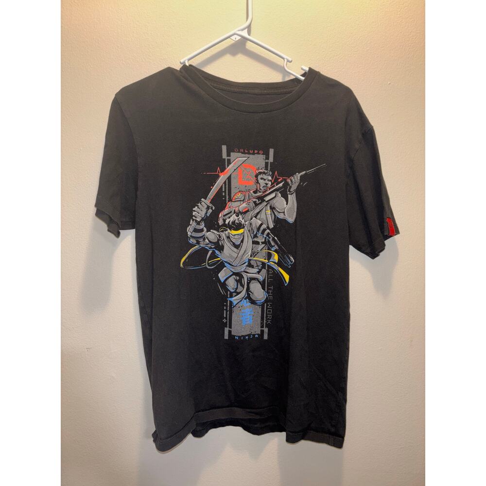 Meta Threads Men's NINJA x DRLUPO Collaboration Black Graphic T-Shirt M